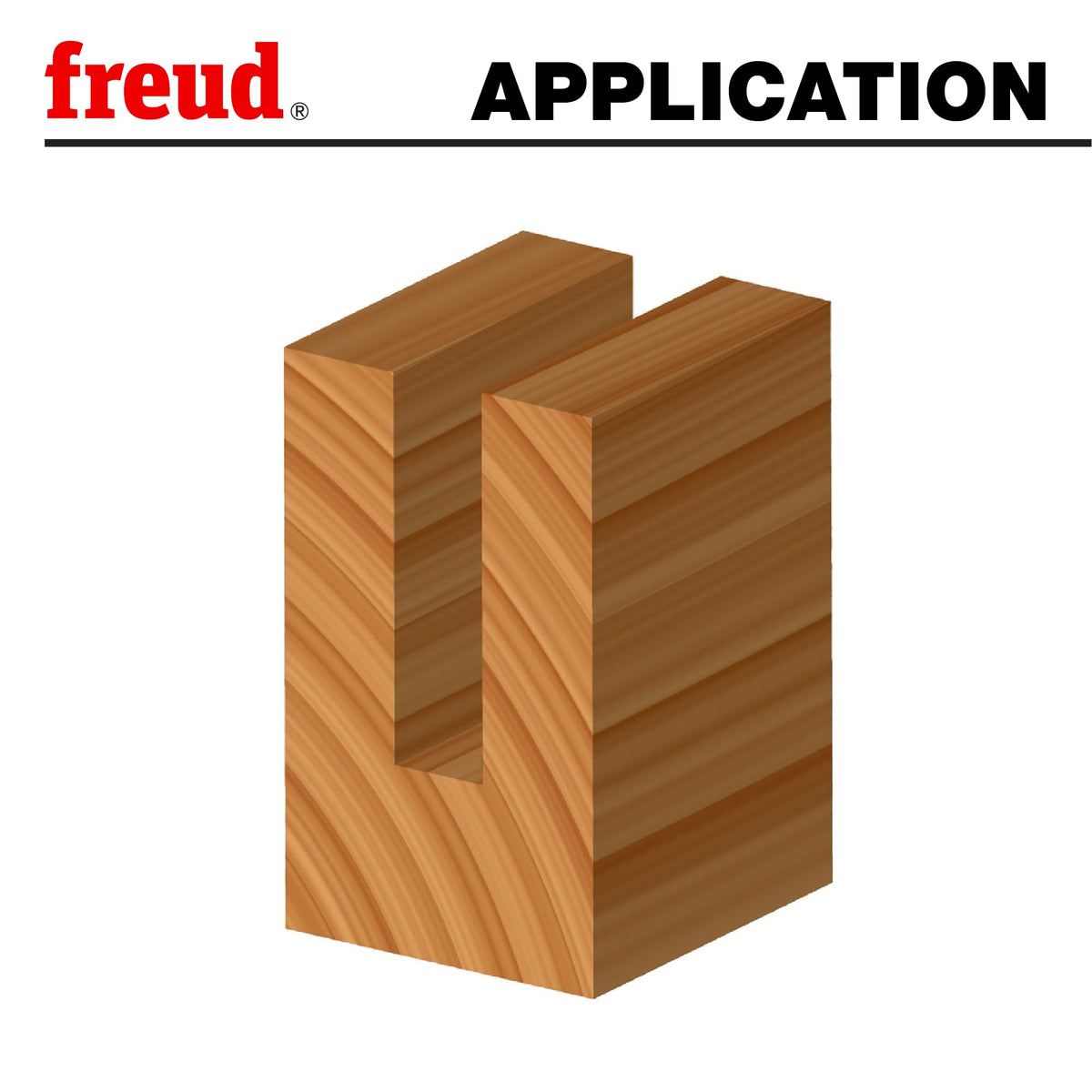 Freud 04-140 demonstration of clean cuts in solid wood