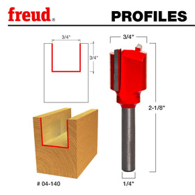 Freud 04-140 double flute straight bit with 1-4 inch shank for routers