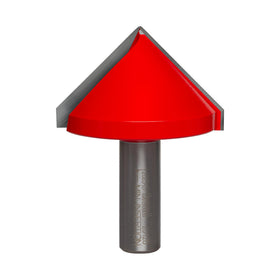 Freud 20-120 2-inch V-groove bit front view, ideal for signmaking details.