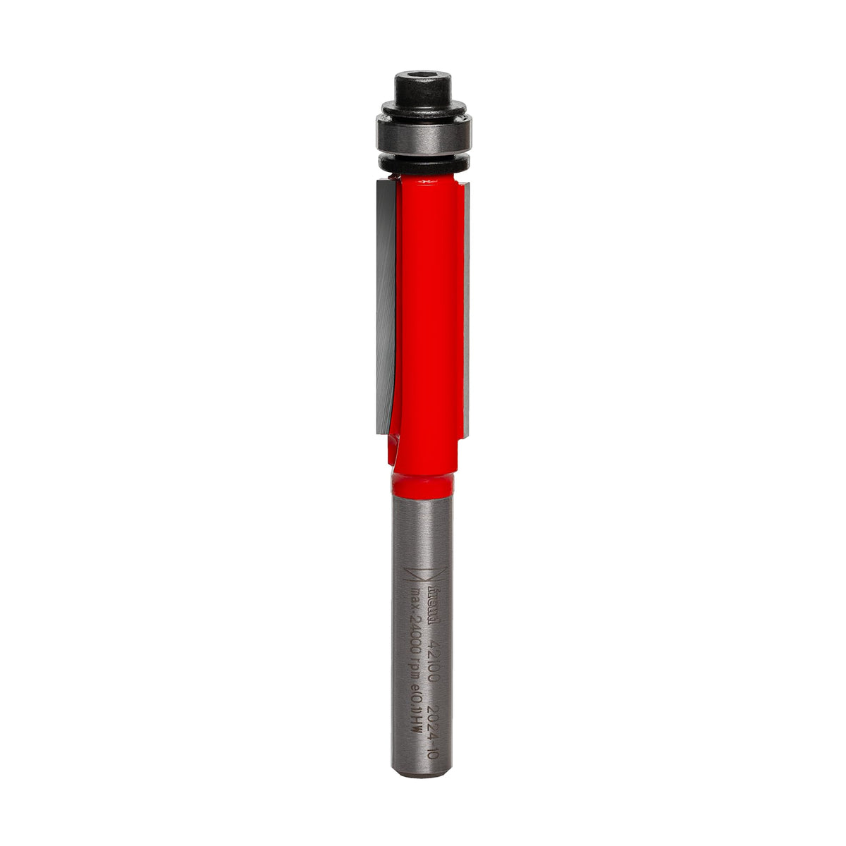 Freud 42-100 bearing flush trim bit closeup for precise pattern routing