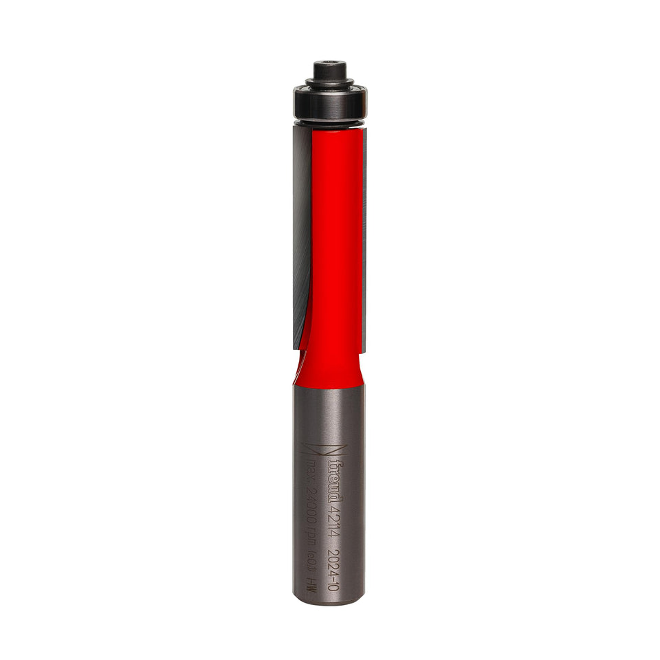 Freud 42-114 bearing flush trim bit side view for precise pattern routing