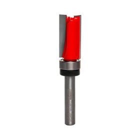 Freud 50-102 half-inch top-bearing flush trim bit closeup shows precise edge routing
