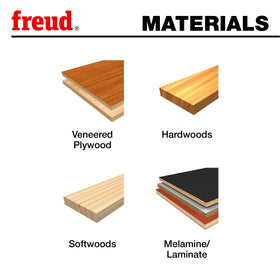 Freud 50-501 trims laminate edges cleanly for smooth, professional finishes.