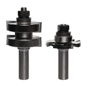 Freud 99-036 adjustable tongue-groove bit set showing precise joints
