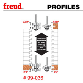 Freud 99-036 opposing shear-angle closeup preventing chipping