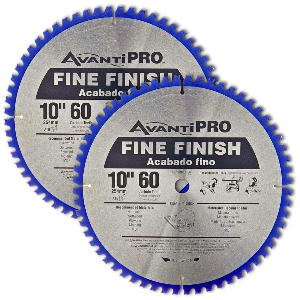 Freud AvantiPRO 10-60T carbide blade delivers clean cuts with reduced tear-out on wood
