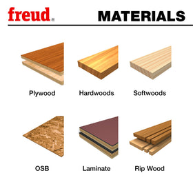 Freud LM72M010 teeth close-up showing large flat-top carbide teeth