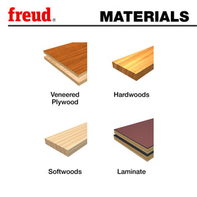 Freud LU83R010 anti-vibration slots reduce chatter for smoother cuts.