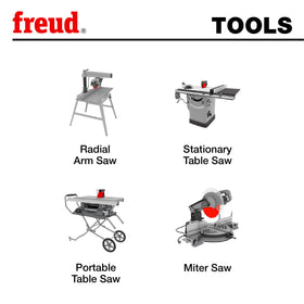 Freud LU83R010 Perma-Shield coating minimizes pitch buildup and keeps blade cool.