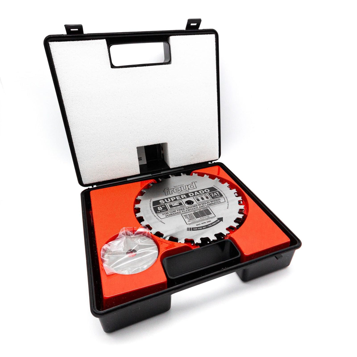 Freud SD508 anti-kickback design boosts safety during dado cuts