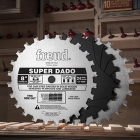 Freud SD508 razor-sharp outside blades for clean, splinter-free grooves