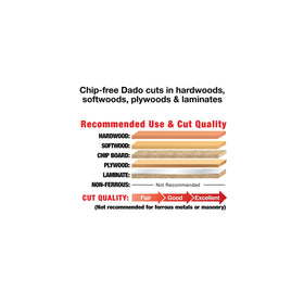 Freud SD508 six chippers including 3/32 and 1/8 inch for versatility