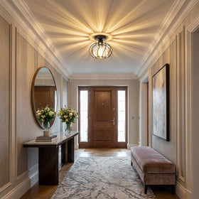FRIDEKO HOME semi flush mount in hallway adds sophistication