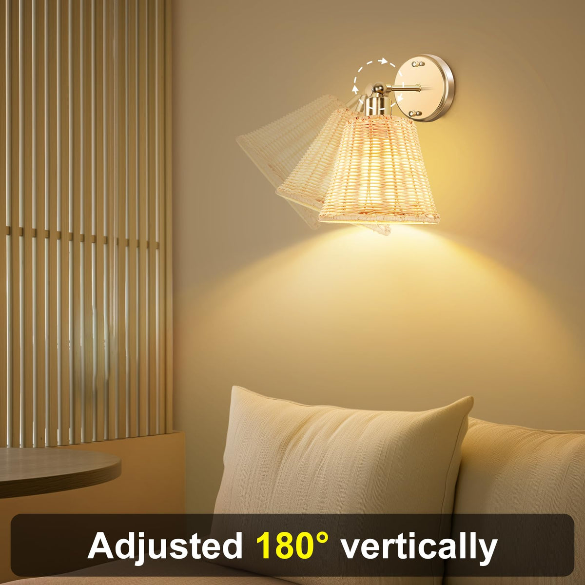 FRIDEKO HOME 5200mAh battery wall lamp with long-lasting ambient light