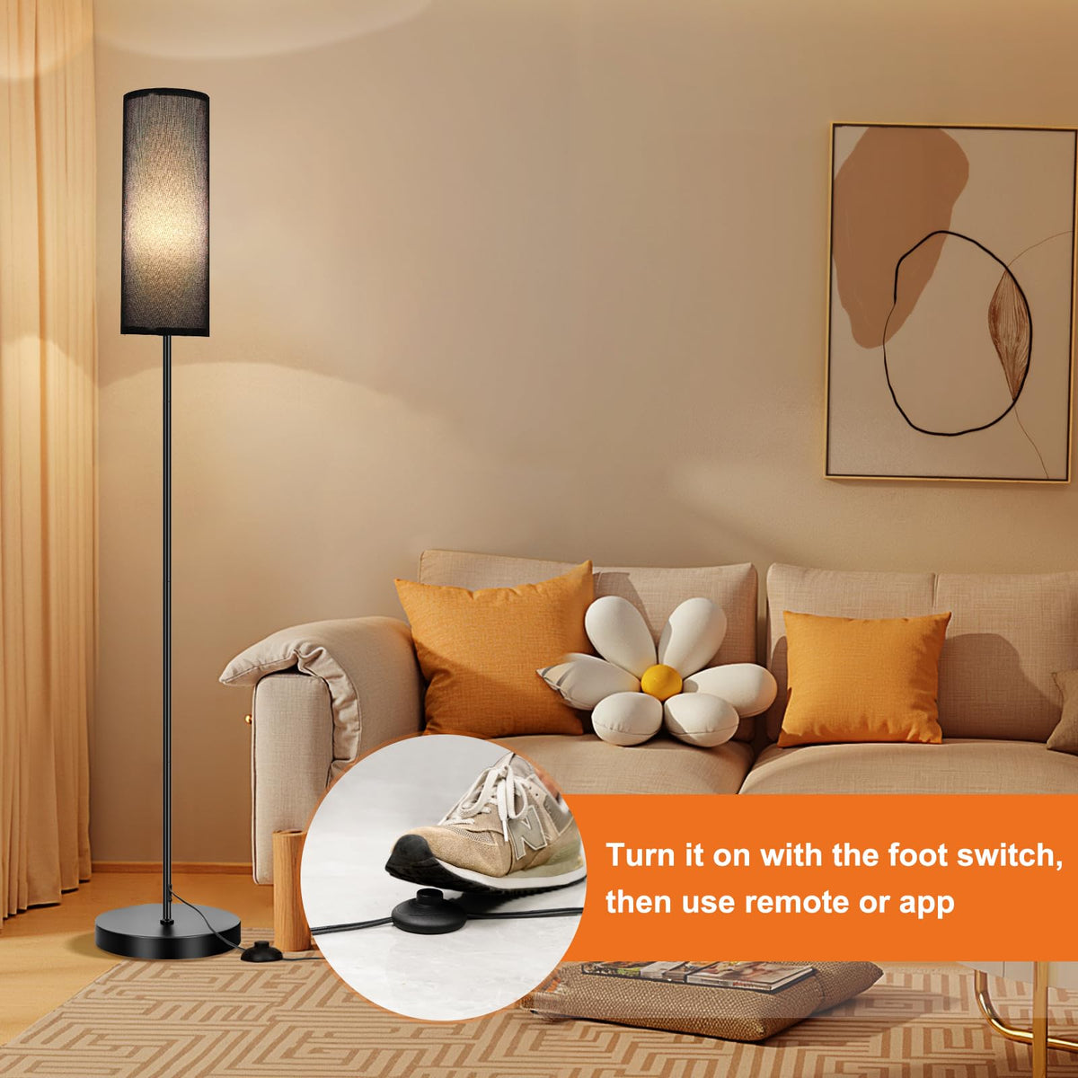 FRIDEKO HOME lamp with music-synced color changes for atmosphere