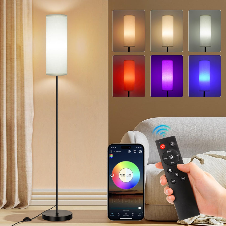 FRIDEKO HOME floor lamp RGB mode creates versatile mood lighting for living areas