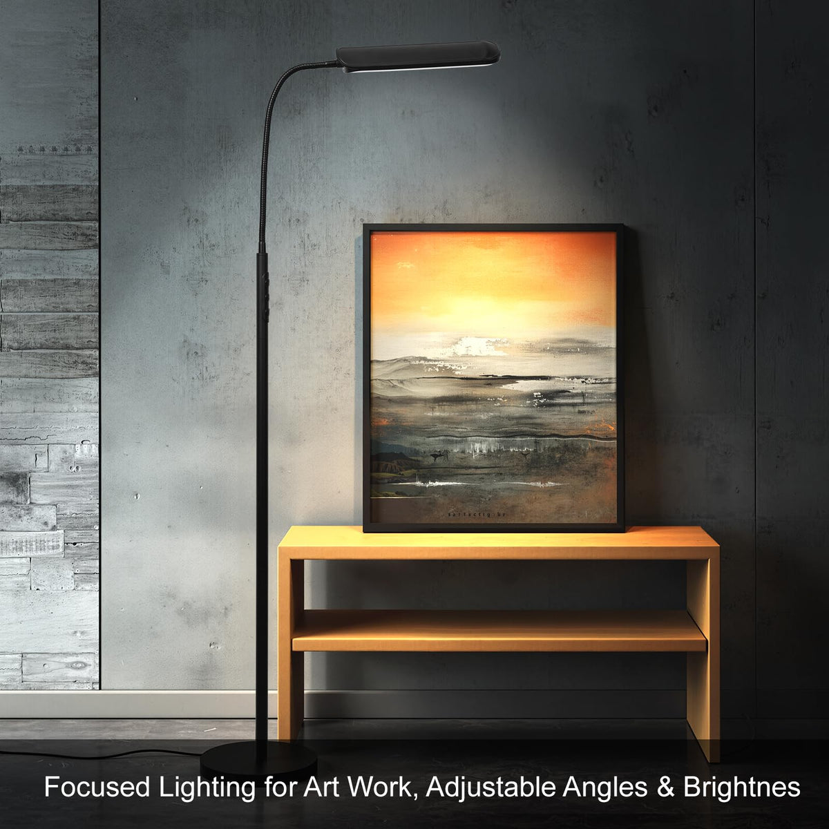 FRIDEKO HOME lamp's black finish complements any room style.