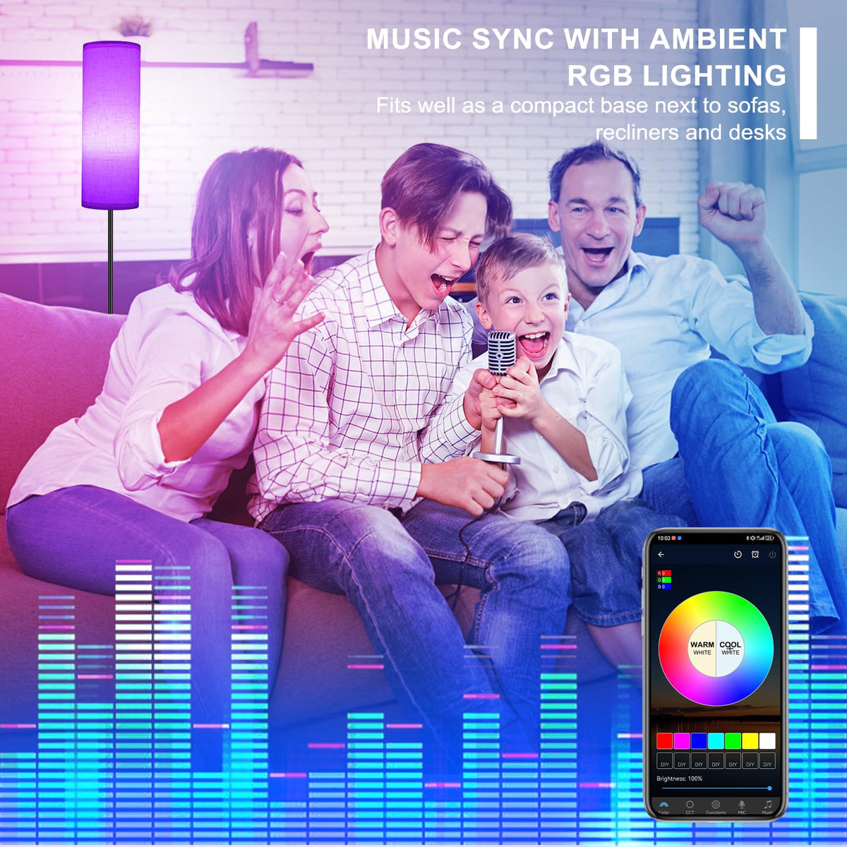 FRIDEKO HOME adjustable color temperature from warm to cool for any task.