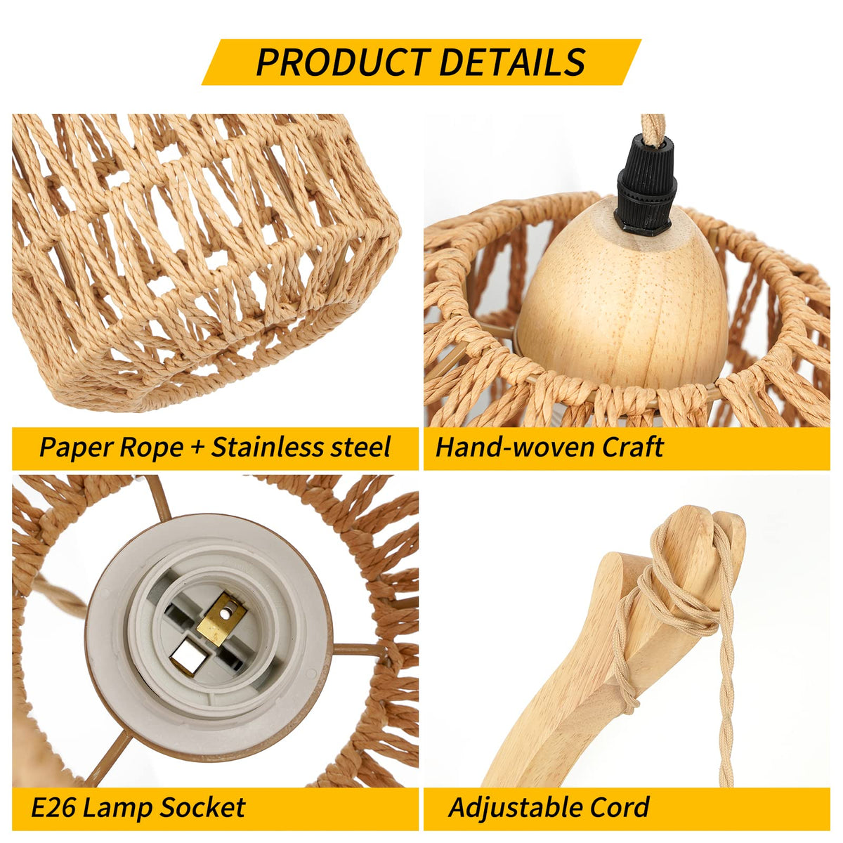 FRIDEKO HOME solid wood holder highlights natural grain and sturdy support.