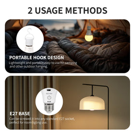 FRIDEKO HOME USB-C charging ensures quick, reliable recharges for the bulbs