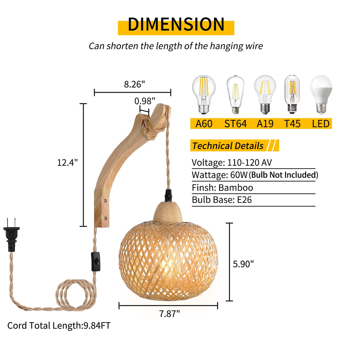 FRIDEKO HOME wall-sconce-room-angle fits living room or hallway.