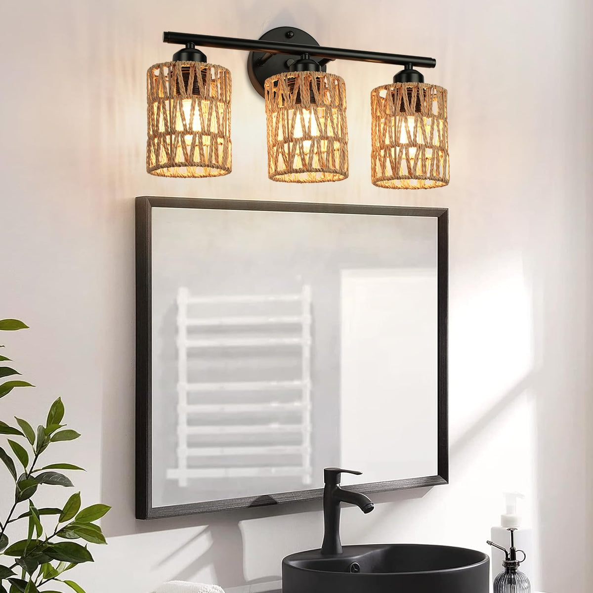 FRIDEKO HOME woven lantern shade close-up shows warm decorative light patterns