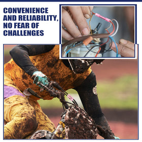 Frienda 3-to-1 shrinkage connector demonstrates tight fit and reliable insulation.