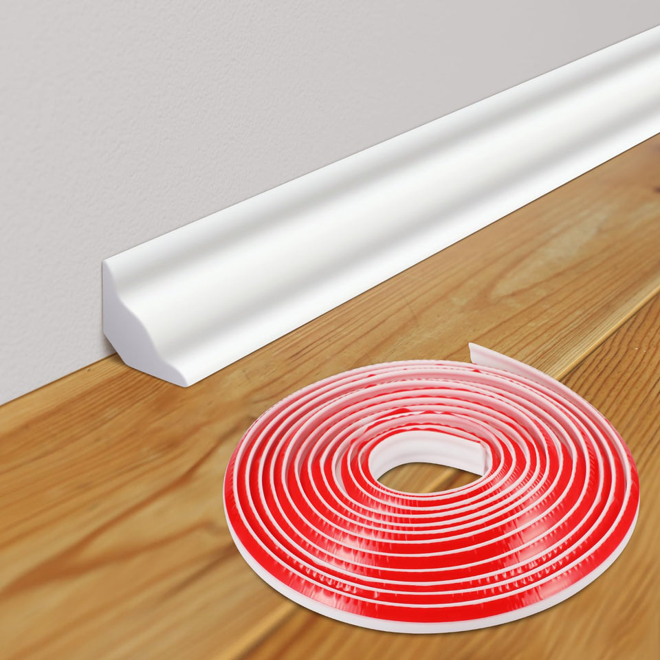 Frienda baseboard molding seamless wall-floor protection for high-traffic areas.