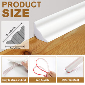 Frienda self-adhesive baseboard close-up highlights durable flexible TPE