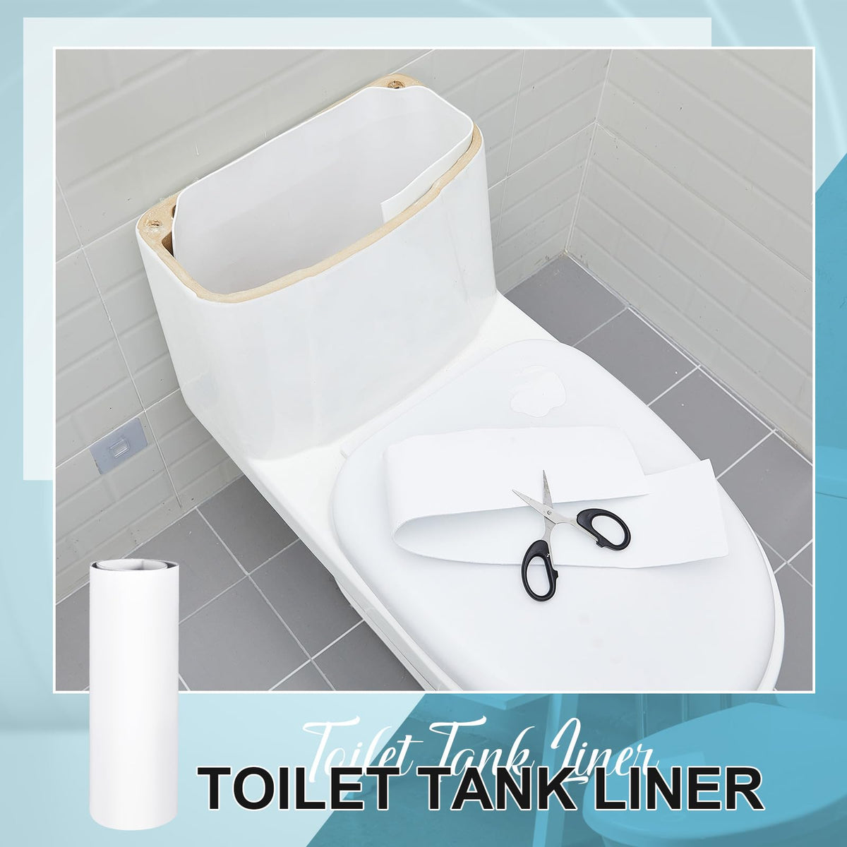 Frienda liner helps protect floors from drips and condensation near the tank.