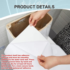 Frienda self-adhesive backer shows easy installation on the tank liner.
