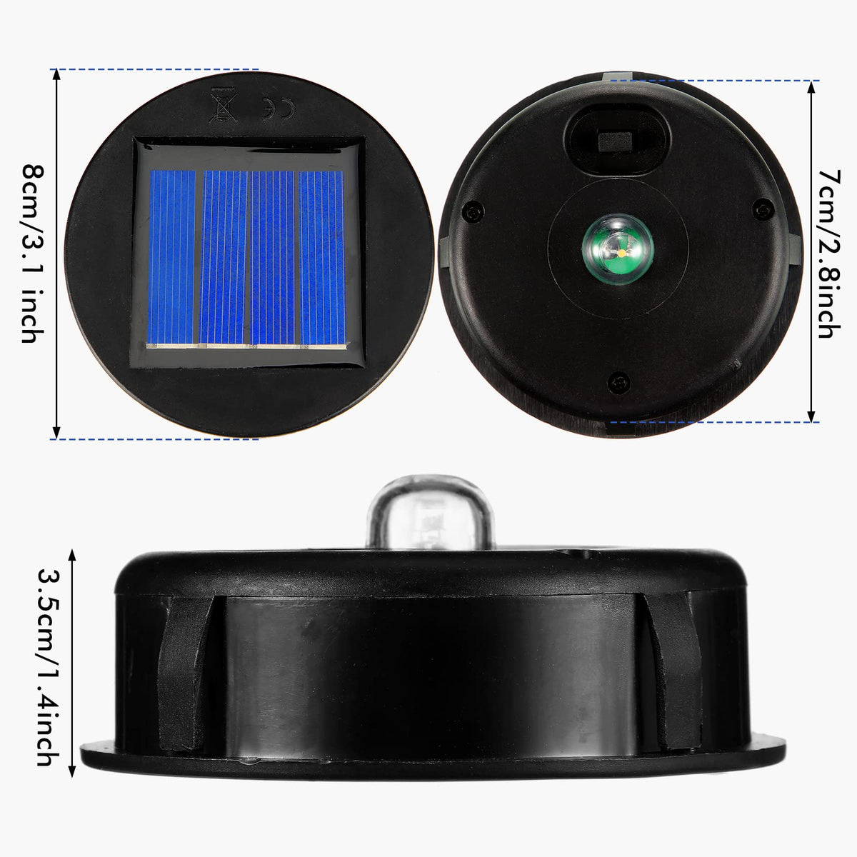 Frienda solar light top round inner ring; precise fit for compatible lanterns.