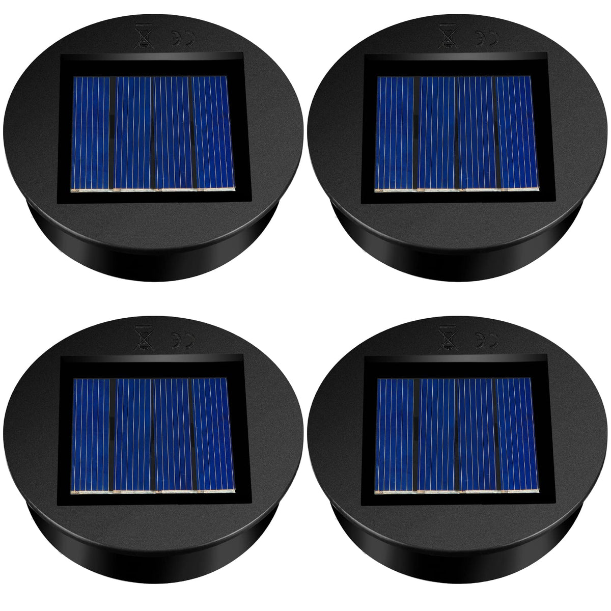 Frienda solar light top with round outer ring; weatherproof upgrade for outdoor lanterns.