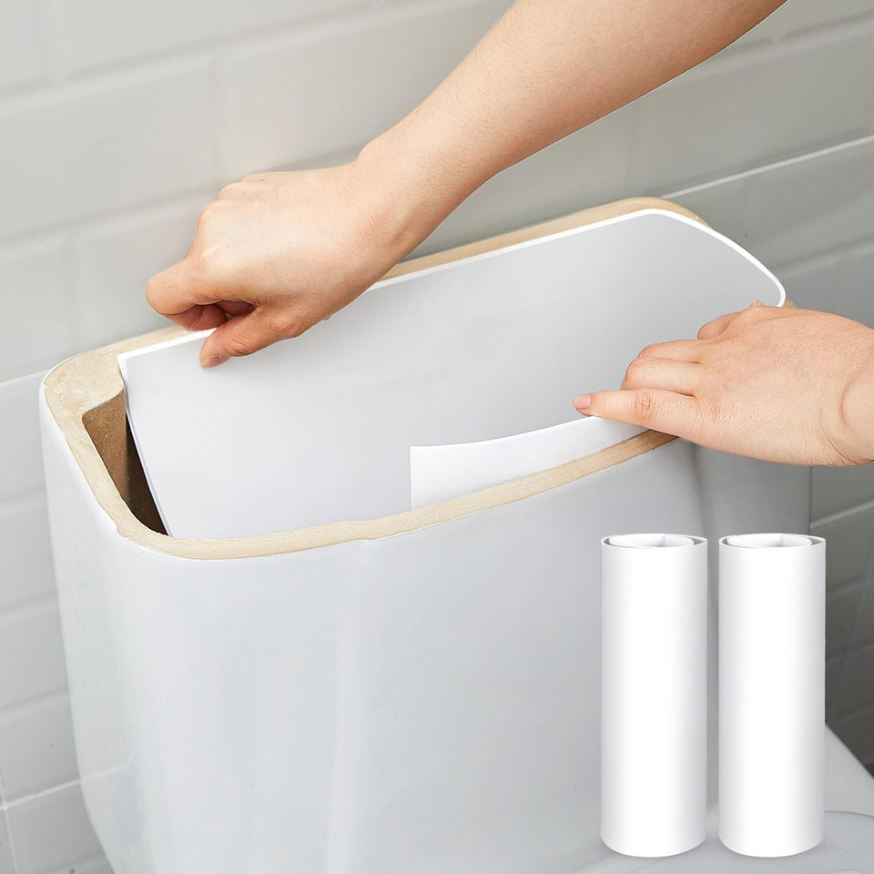 Frienda white toilet tank liner installed inside the tank for a clean look.