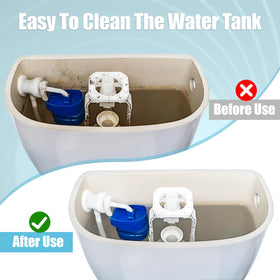 Frienda white tank liner visible on a modern toilet tank.