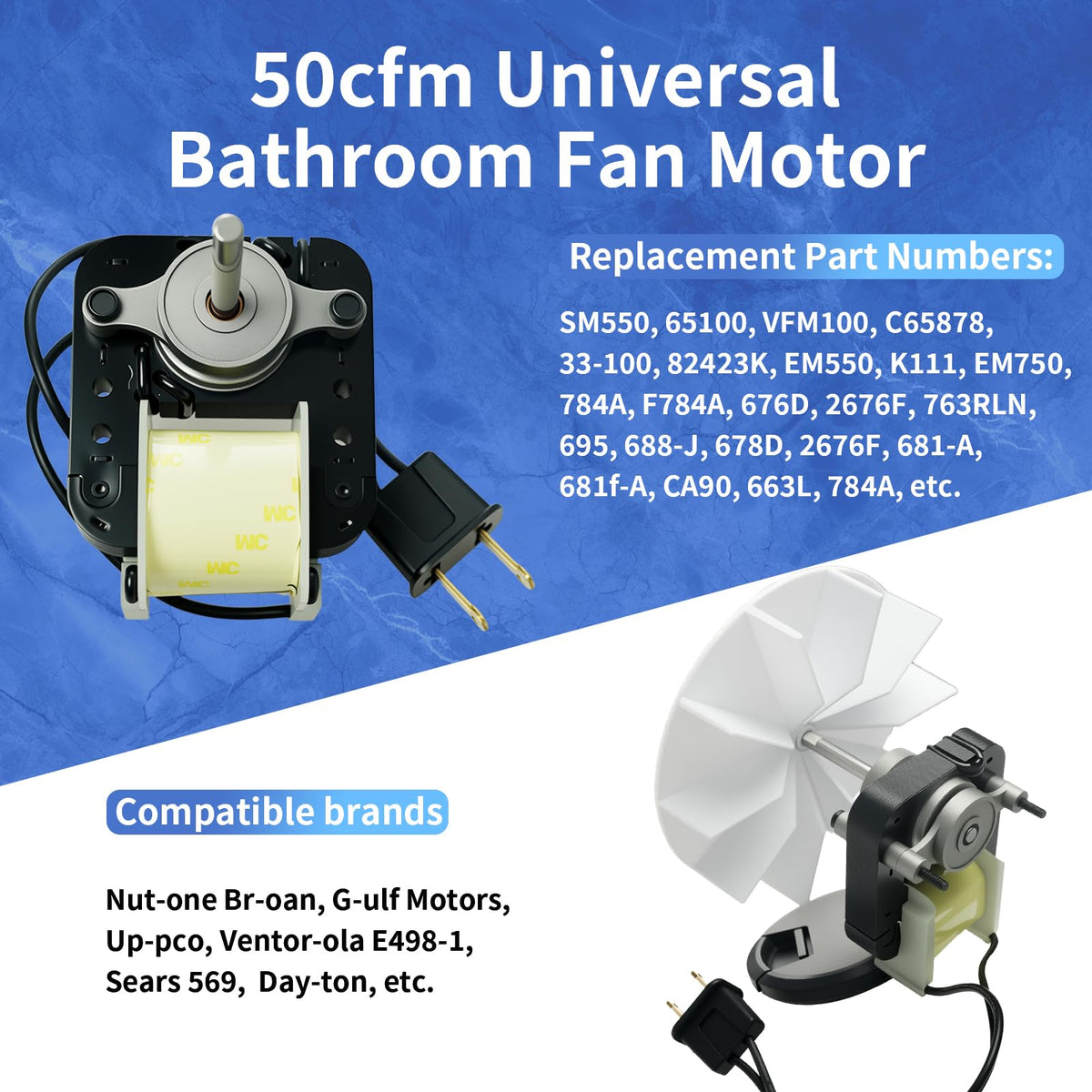 Frigeswift kit includes motor and blade for a complete replacement.