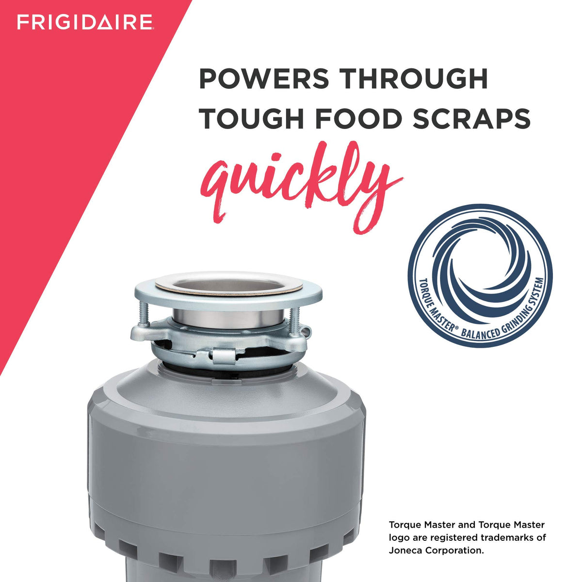Frigidaire FF13DISPC1 Silver Guard captures metal before entering the chamber, protecting your disposer