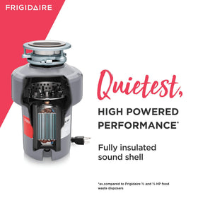 Frigidaire FF75DISPC1 torque master system powering through tough scraps.