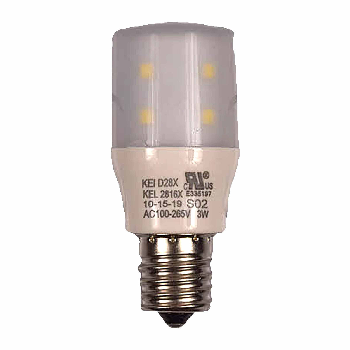 Frigidaire LED light bulb 5304522314, T8 shape for fridge illumination and energy efficiency.