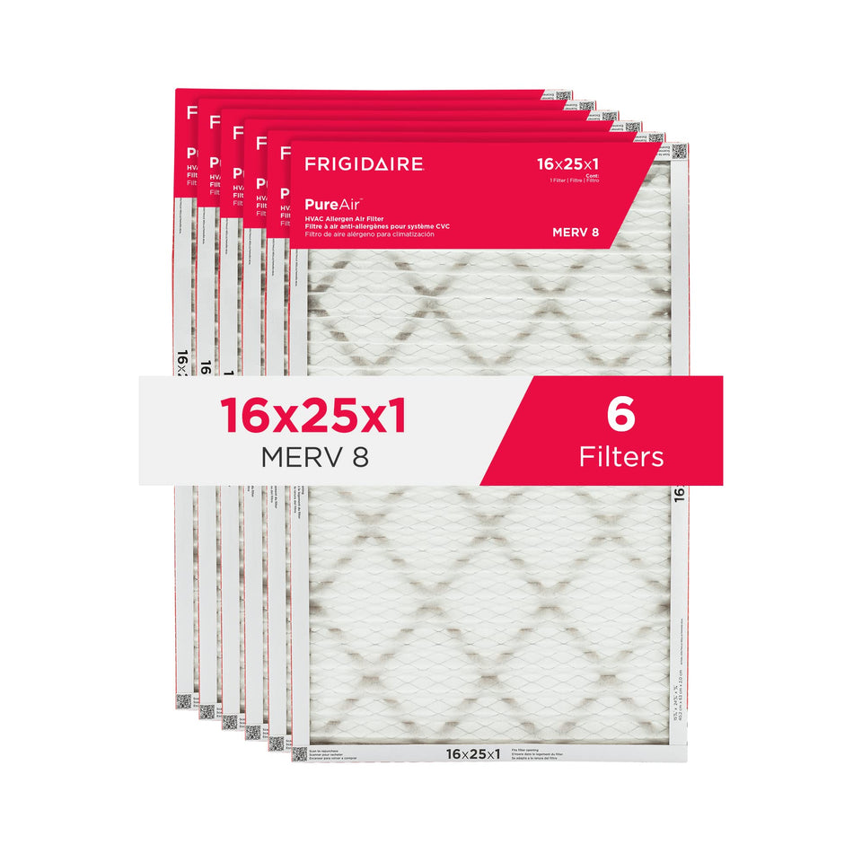 Frigidaire PureAir 16x25x1 filter front view for easy, secure installation