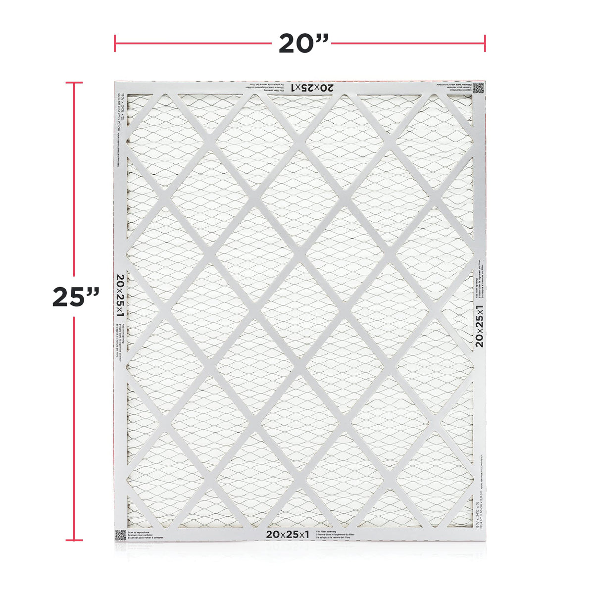 Frigidaire PureAir pleated media close-up shows high filtration surface.