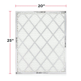 Frigidaire PureAir pleated media close-up shows high filtration surface.