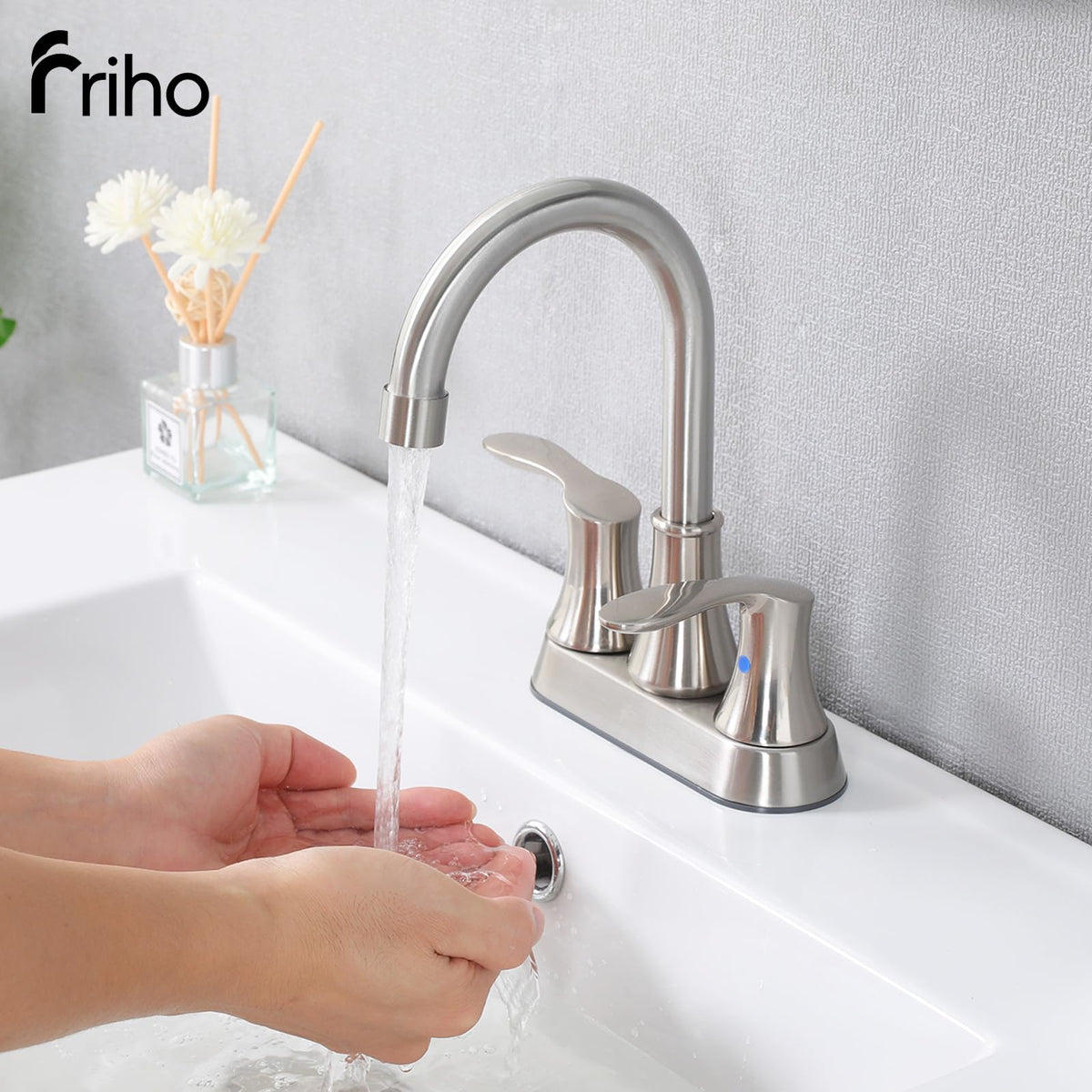 Friho faucet side view highlights compact, RV-friendly profile for small spaces