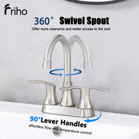 Friho RV faucet with pop-up drain included for easy vanity installation