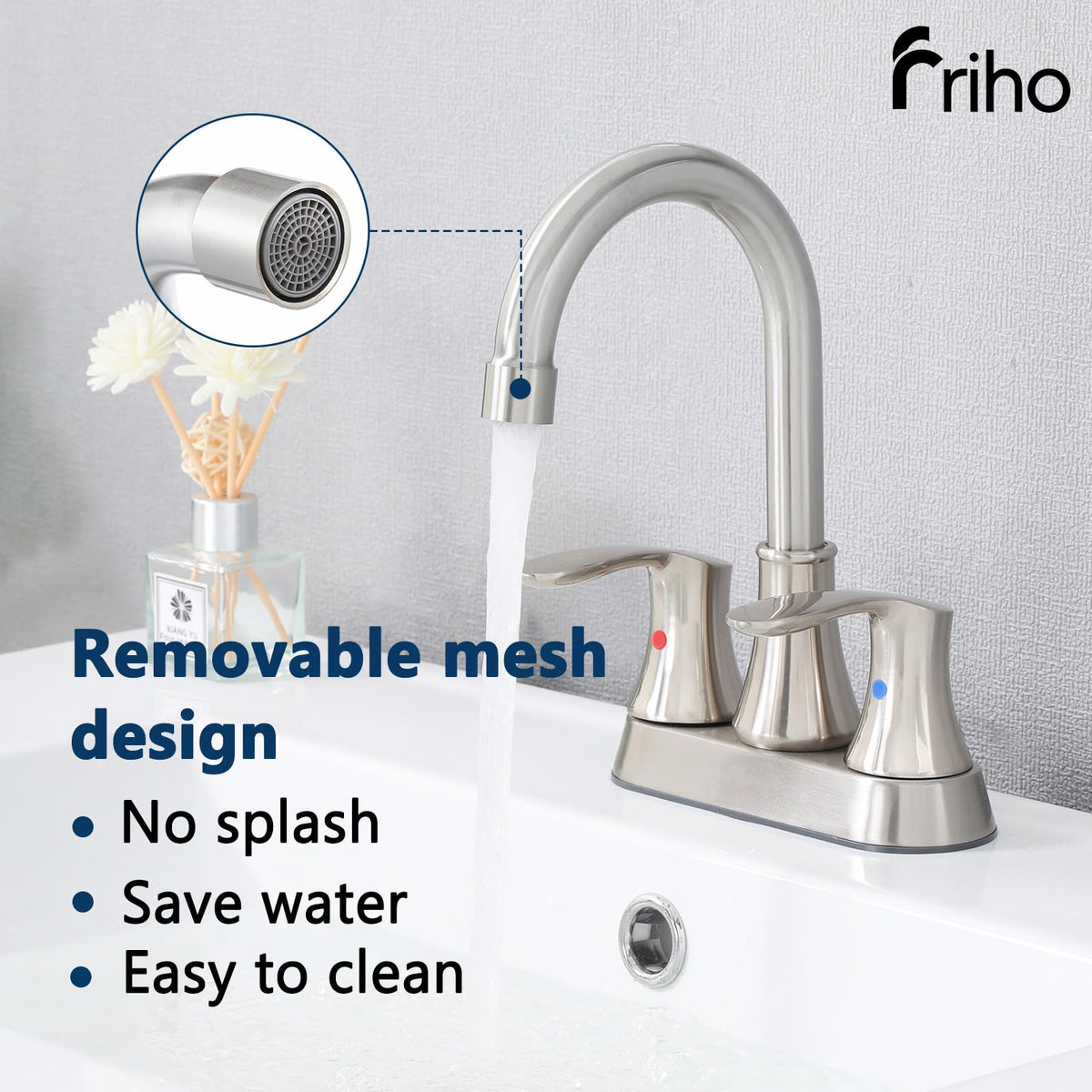 Friho spout height of 5.11 inches provides ample sink clearance