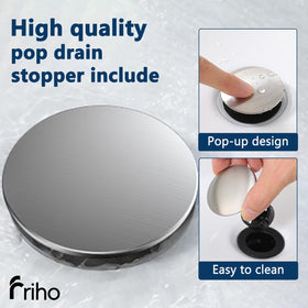 Friho spout reach of 4.72 inches covers a wide sink area