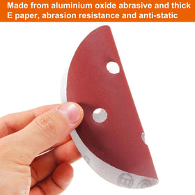 Hook-and-loop backing shown for quick grit changes with FRIMOONY discs