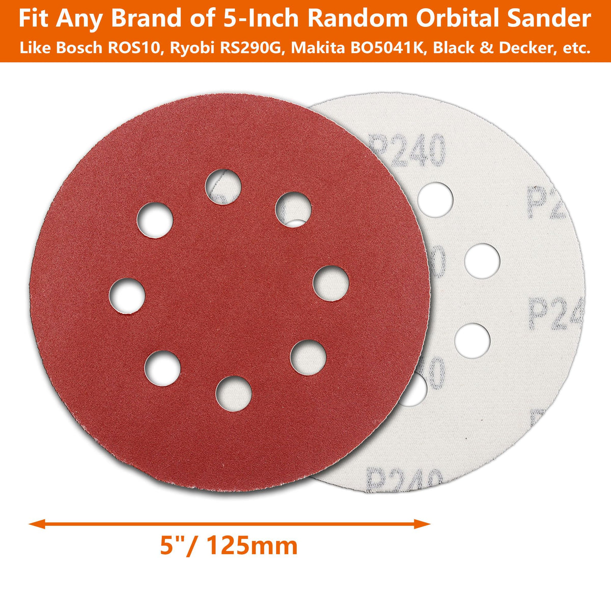 FRIMOONY discs mounted on a random orbital sander for fast material removal