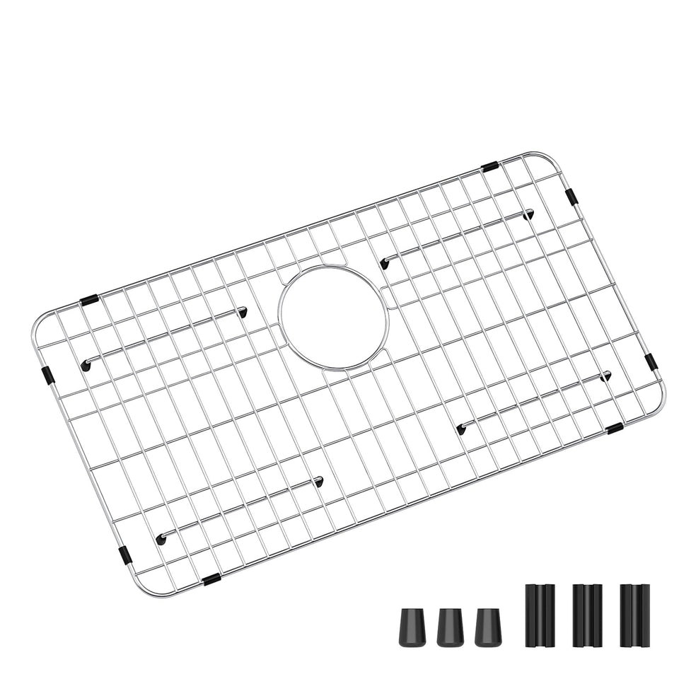 Fritoing 26x14 sink grid front view demonstrates precise fit for single-basin sinks.