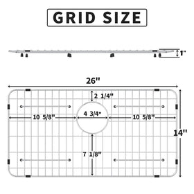 Fritoing sink grid top-down view aids accurate measurement and planning.